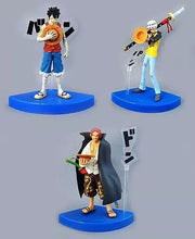 Cargar imagen en el visor de la galería, One Piece x Sapporo Ichiban - Monkey D. Luffy, Trafalgar Law & Akagami no Shanks - Figure Set - 7-Eleven Limited