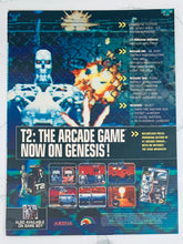 Load image into Gallery viewer, T2: The Arcade Game - Genesis - Original Vintage Advertisement - Print Ads - Laminated A4 Poster