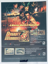 Load image into Gallery viewer, Dynasty Warriors 3 - PS2 - Original Vintage Advertisement - Print Ads - Laminated A4 Poster