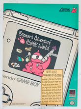 Load image into Gallery viewer, Boomer’s Adventure in ASMIK World - GameBoy - Original Vintage Advertisement - Print Ads - Laminated A4 Poster