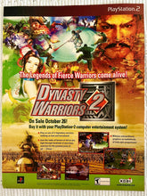 Load image into Gallery viewer, Dynasty Warriors 2 - PS2 - Original Vintage Advertisement - Print Ads - Laminated A4 Poster