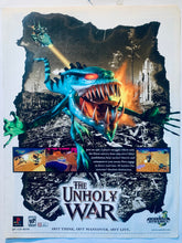 Cargar imagen en el visor de la galería, The Unholy War - PlayStation PC - Original Vintage Advertisement - Print Ads - Laminated A4 Poster