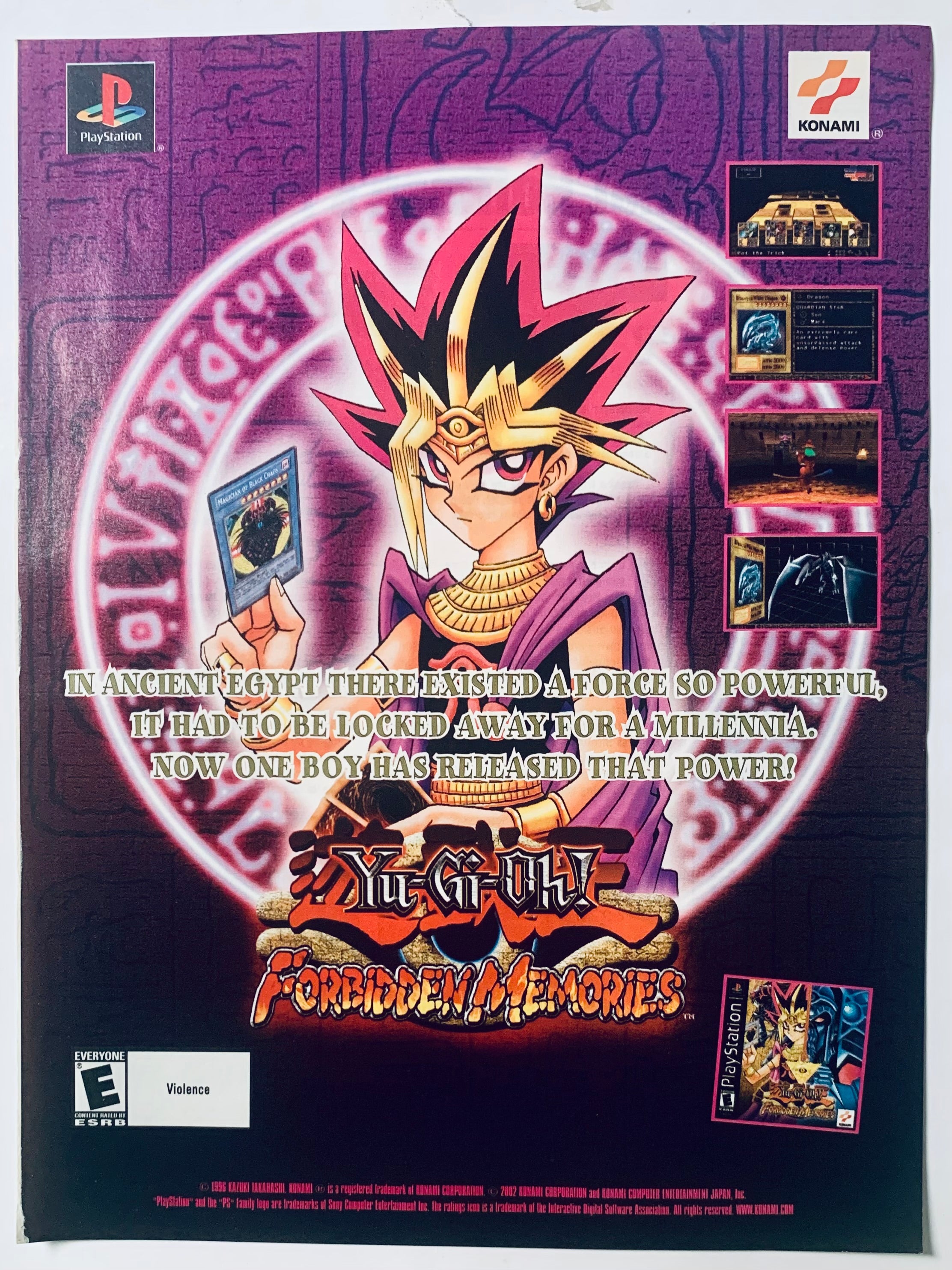 Yu Gi Oh Forbidden Memories Playstation Original Vintage Advertis Cuchiwaii 6647