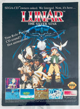 Cargar imagen en el visor de la galería, Lunar: The Silver Star - SEGA CD - Original Vintage Advertisement - Print Ads - Laminated A4 Poster