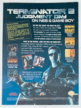 Load image into Gallery viewer, Terminator 2: Judgment Day - NES GB - Original Vintage Advertisement - Print Ads - Laminated A4 Poster