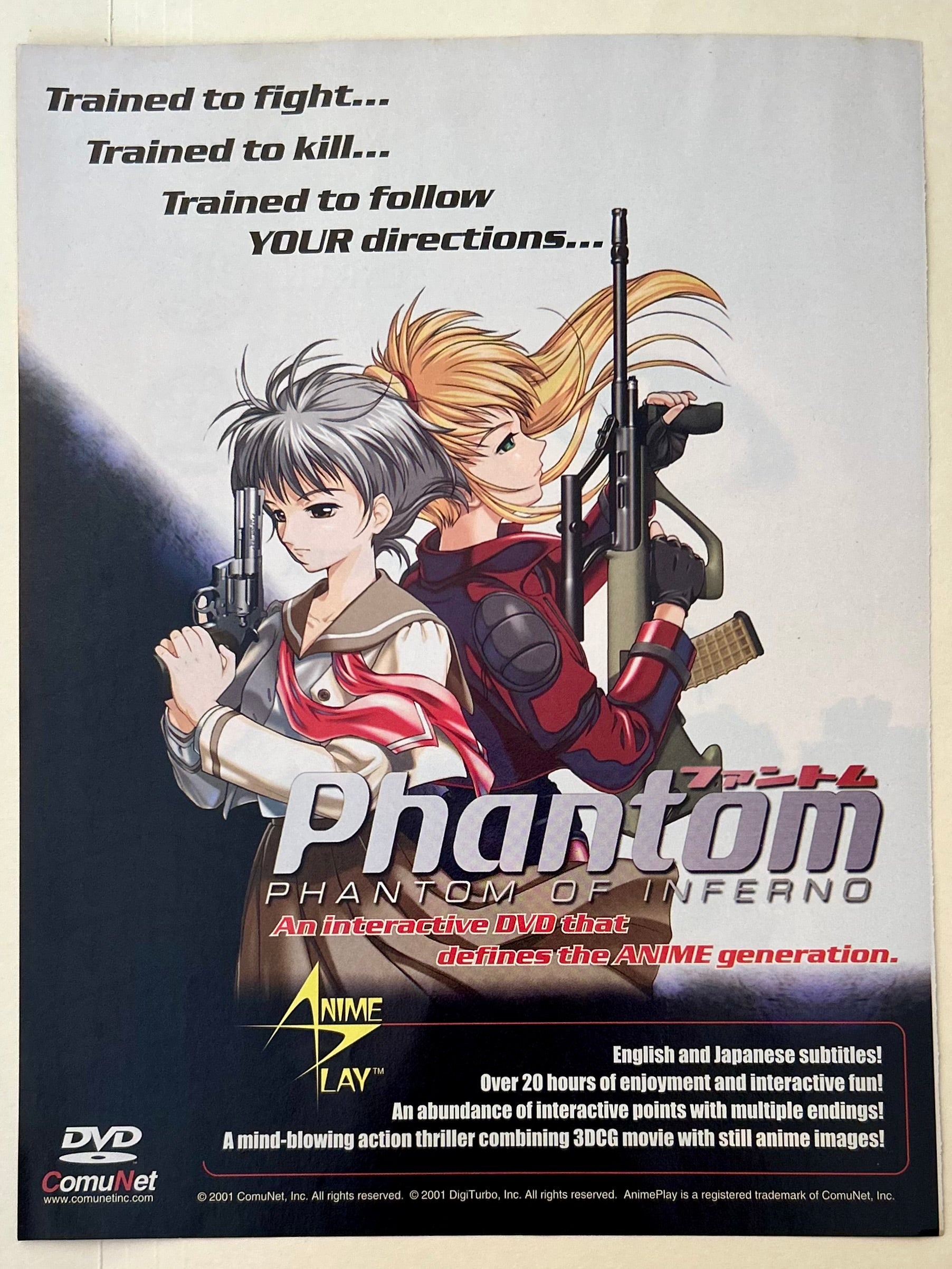 希少　店頭用　PHANTOM ファントム　オブ　 インフェルノ　販促ポスター Phantom of Inferno - Original Vintage Advertisement - Print Ads