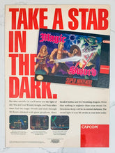 Load image into Gallery viewer, Street Fighter II Turbo / Magic Sword - SNES - Original Vintage Advertisement - Print Ads - Laminated A4 Poster