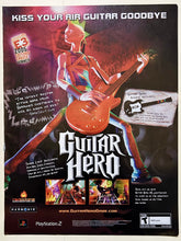 Cargar imagen en el visor de la galería, Guitar Hero - PS2 - Original Vintage Advertisement - Print Ads - Laminated A4 Poster