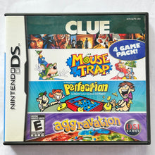 Load image into Gallery viewer, Clue / Mouse Trap / Perfection / Aggravation - Nintendo DS / DSLite DSi XL - NTSC - Box & Manual (NTR-P-ALPE)