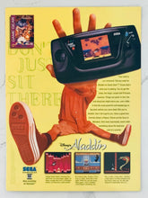 Load image into Gallery viewer, Disney’s Aladdin - Game Gear - Original Vintage Advertisement - Print Ads - Laminated A4 Poster