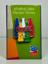 Load image into Gallery viewer, Athens 2004 Olympic Summer Games Coca-Coca Pin Collection (Set of 5)