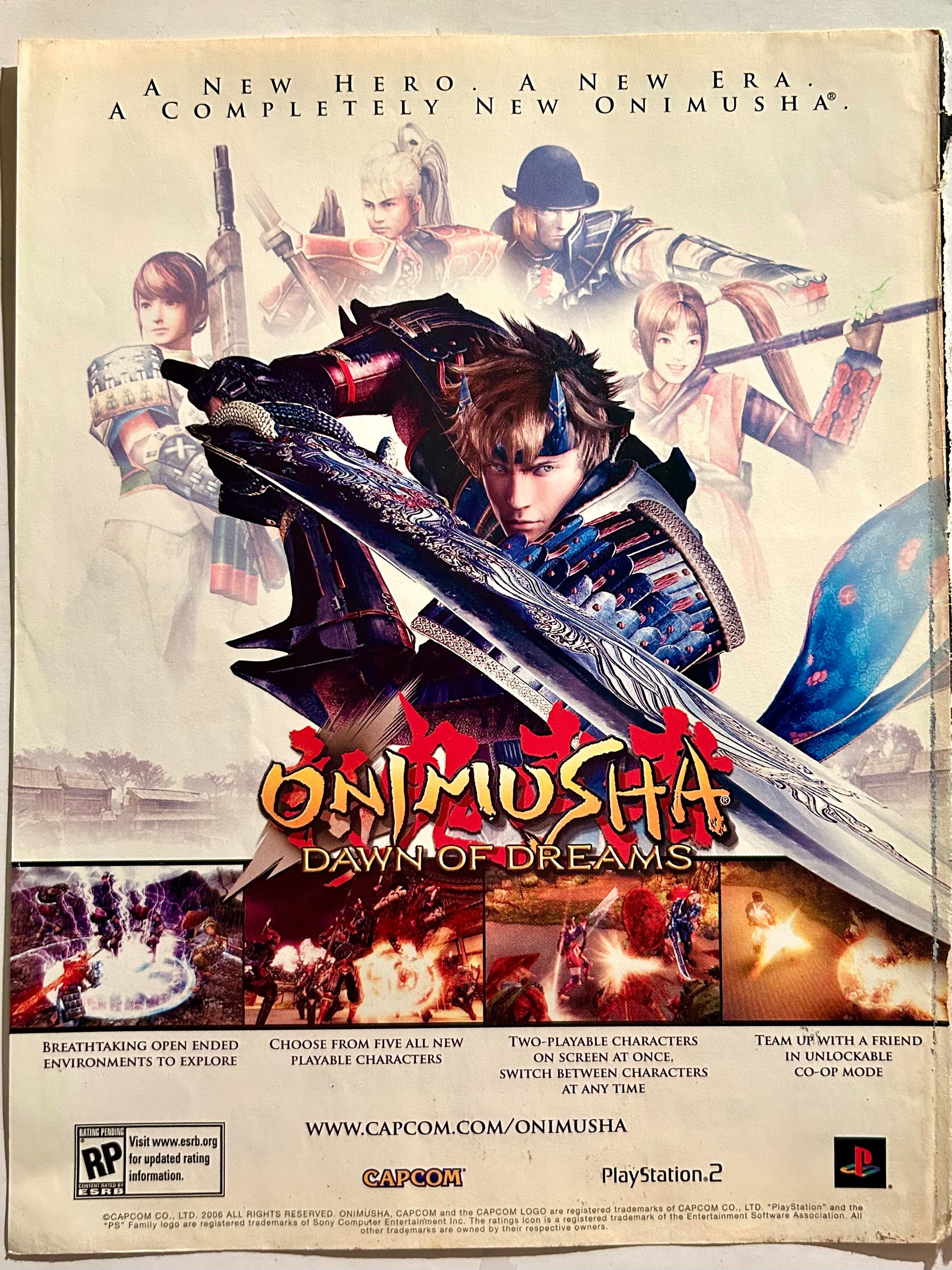 Onimusha Dawn of Dreams - PS2 - Original Vintage Advertisement