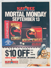 Load image into Gallery viewer, Mortal Kombat - SNES / Genesis - Original Vintage Advertisement - Print Ads - Laminated A4 Poster