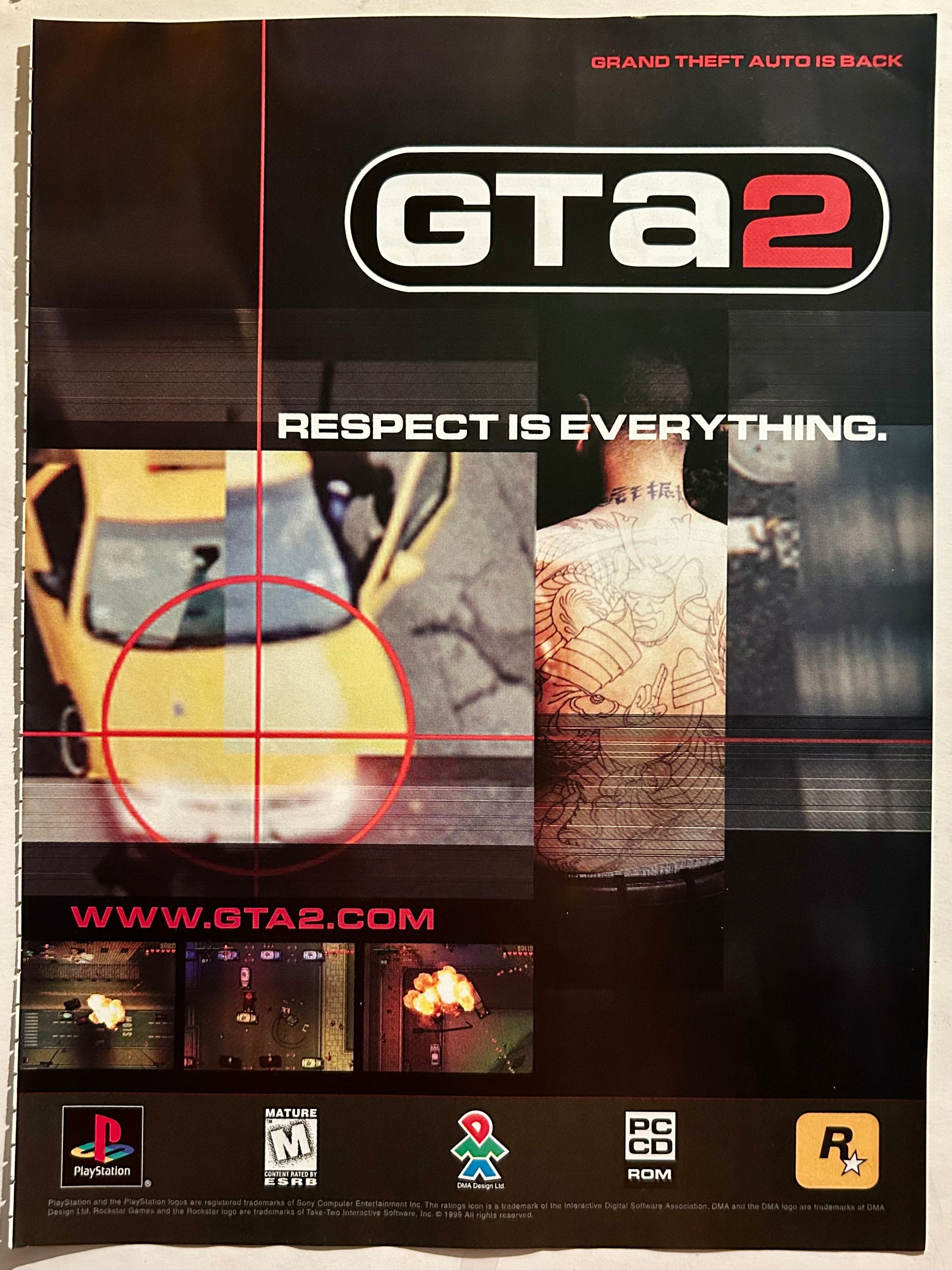 GRAND THEFT AUTO Gta San Andreas Ps2 Affiche Vintage Promo Officielle
