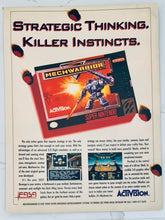 Load image into Gallery viewer, Mechwarrior - SNES - Original Vintage Advertisement - Print Ads - Laminated A4 Poster