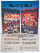 Cargar imagen en el visor de la galería, Double Dragon / Super Off -Road - Genesis - Original Vintage Advertisement - Print Ads - Laminated A4 Posterd