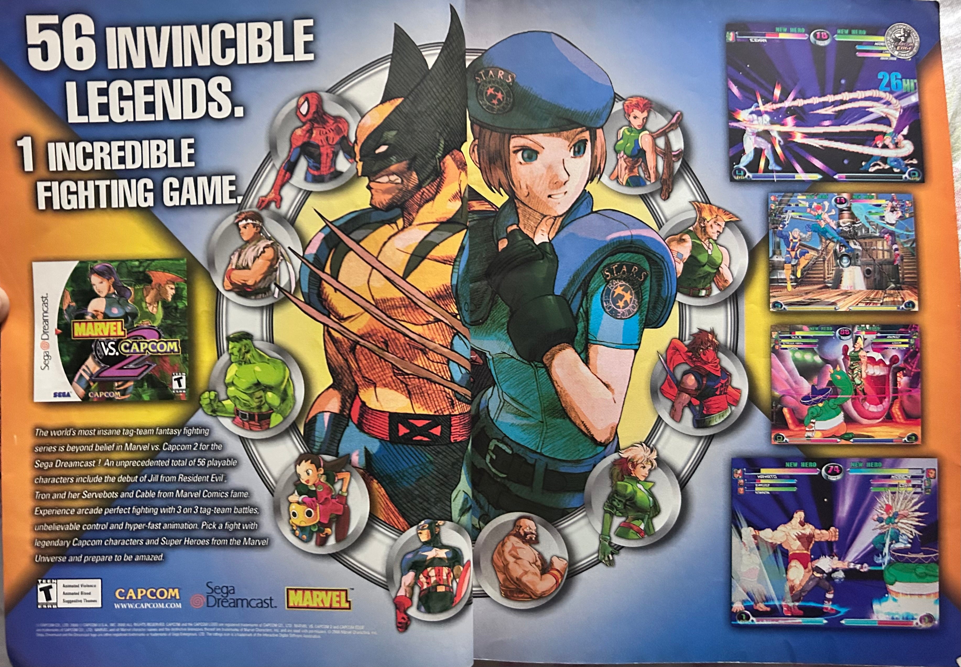 Marvel vs. Capcom 2 - Dreamcast - Original Vintage Advertisement