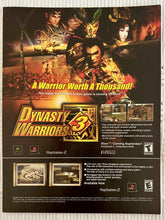 Load image into Gallery viewer, Dynasty Warriors 3 - PS2 - Original Vintage Advertisement - Print Ads - Laminated A4 Poster