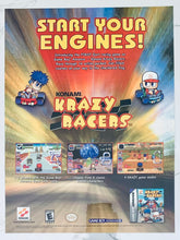 Cargar imagen en el visor de la galería, Konami Krazy Racers - GBA - Original Vintage Advertisement - Print Ads - Laminated A4 Poster