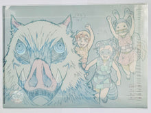 Load image into Gallery viewer, Gekijouban Kimetsu no Yaiba: Mugen Ressha-hen x ufotable DINING Phase 3 - Inosuke Hashibira & Henchmen Famous Scene Layered - Clear File - Fun Kuji Prize