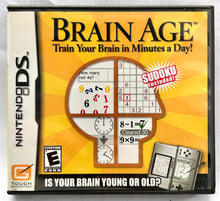Load image into Gallery viewer, Brain Age: Train Your Brain in Minutes a Day! - Nintendo DS / DSLite DSi XL - NTSC - CIB (NTR-ANDE-USA)