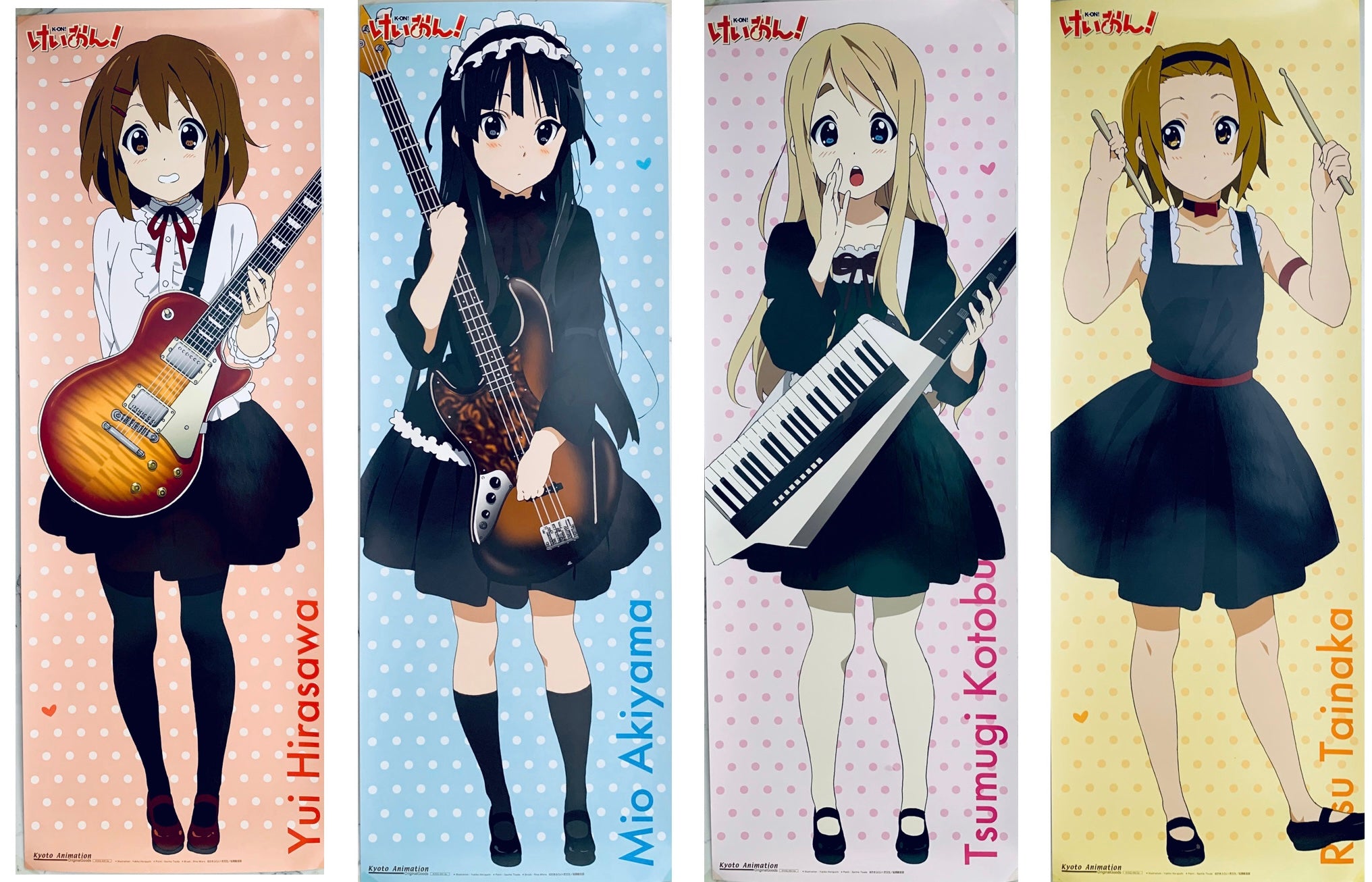 K-On! (Yui Hirasawa, Tsumugi Kotobuki, Ritsu Tainaka, Mio Akiyama