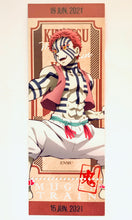 Cargar imagen en el visor de la galería, Gekijouban Kimetsu no Yaiba: Mugen Ressha-hen - Tanjirou, Nezuko, Zenitsu, Inosuke, Rengoku, Akaza & Enmu - "Kimetsu x Animate Fair" Ticket-style Bookmark Set