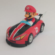 Cargar imagen en el visor de la galería, Mario Kart Wii MARIO Wildstar & Fire Hot Rod Pull Back Car Nintendo 2008 Toy