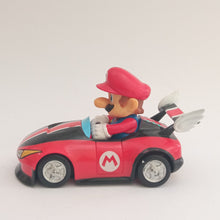 Cargar imagen en el visor de la galería, Mario Kart Wii MARIO Wildstar & Fire Hot Rod Pull Back Car Nintendo 2008 Toy