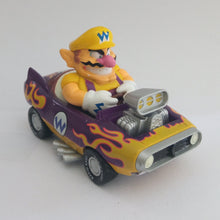 Cargar imagen en el visor de la galería, Mario Kart Wii Wario Pull Back Car Wildstar & Fire Hot Rod Nintendo 2008 Toy