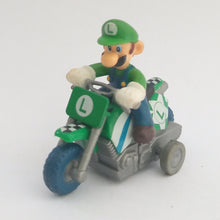 Cargar imagen en el visor de la galería, Mario Kart Wii Luigi Pull Back Mini Car Bike Toy Nintendo 2008
