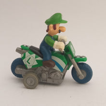 Cargar imagen en el visor de la galería, Mario Kart Wii Luigi Pull Back Mini Car Bike Toy Nintendo 2008