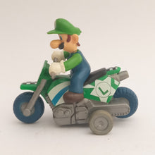 Cargar imagen en el visor de la galería, Mario Kart Wii Luigi Pull Back Mini Car Bike Toy Nintendo 2008