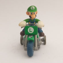 Cargar imagen en el visor de la galería, Mario Kart Wii Luigi Pull Back Mini Car Bike Toy Nintendo 2008