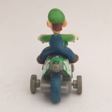 Cargar imagen en el visor de la galería, Mario Kart Wii Luigi Pull Back Mini Car Bike Toy Nintendo 2008