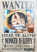 Cargar imagen en el visor de la galería, One Piece - Monkey D. Luffy - Navy Official Wanted A3 Poster “Dead or Alive” - Official Event Limited