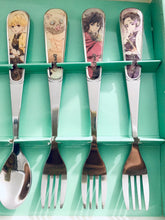 Load image into Gallery viewer, Kimetsu no Yaiba Cutlery Set (A) 3 Spoons and 3 Forks