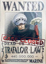Cargar imagen en el visor de la galería, One Piece - Trafalgar Law - Navy Official Wanted A3 Poster “Dead or Alive” - Official Event Limited