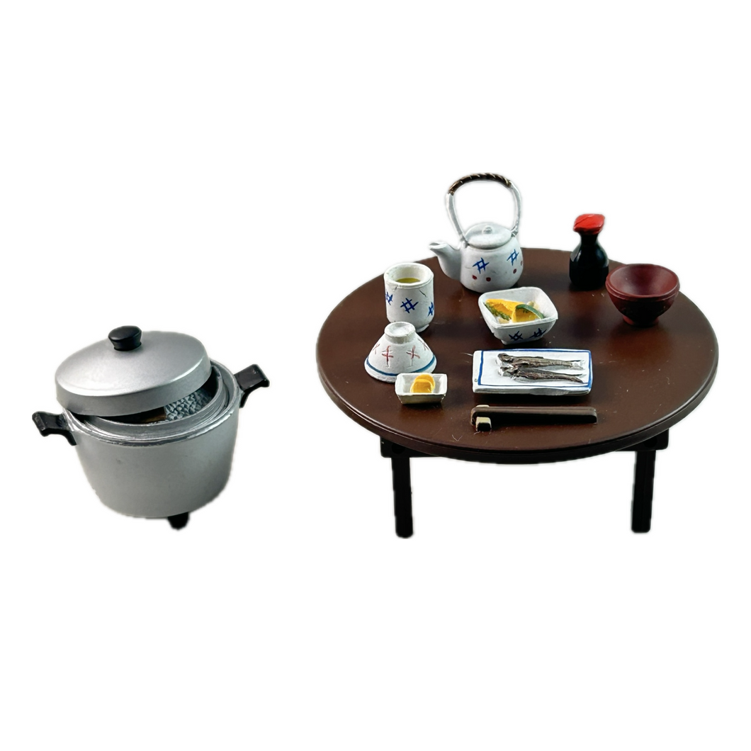 Chabudai Table and Breakfast - Miniature - Trading Figure