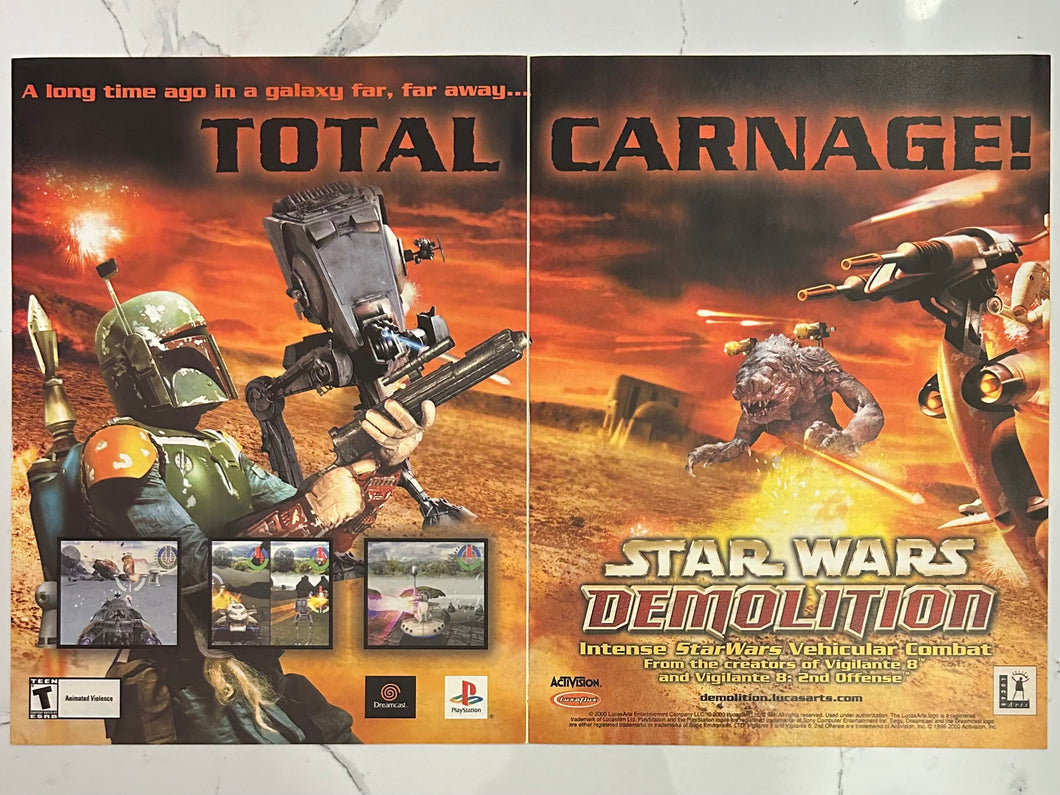 Star Wars Demolition - Dreamcast PS1 - Original Vintage Advertisement - Print Ads - Laminated A3 Poster