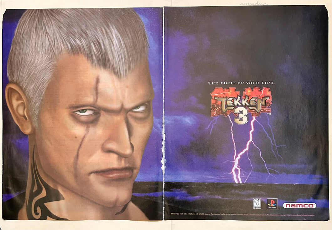 Tekken 3 - PlayStation - Original Vintage Advertisement - Print Ads - Laminated A3 Poster