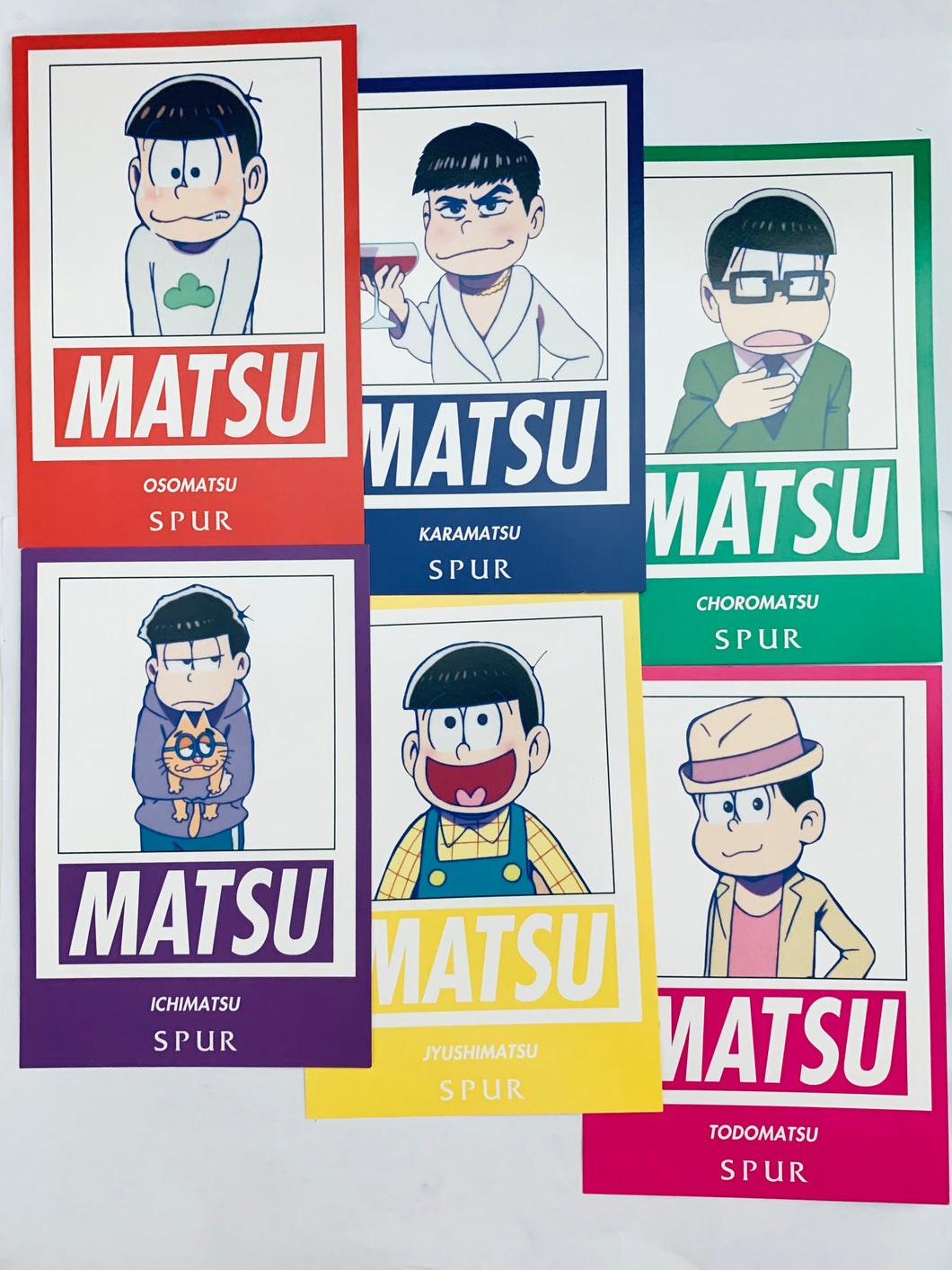 Osomatsu-san - Original Post Card Set - SPUR August 2016