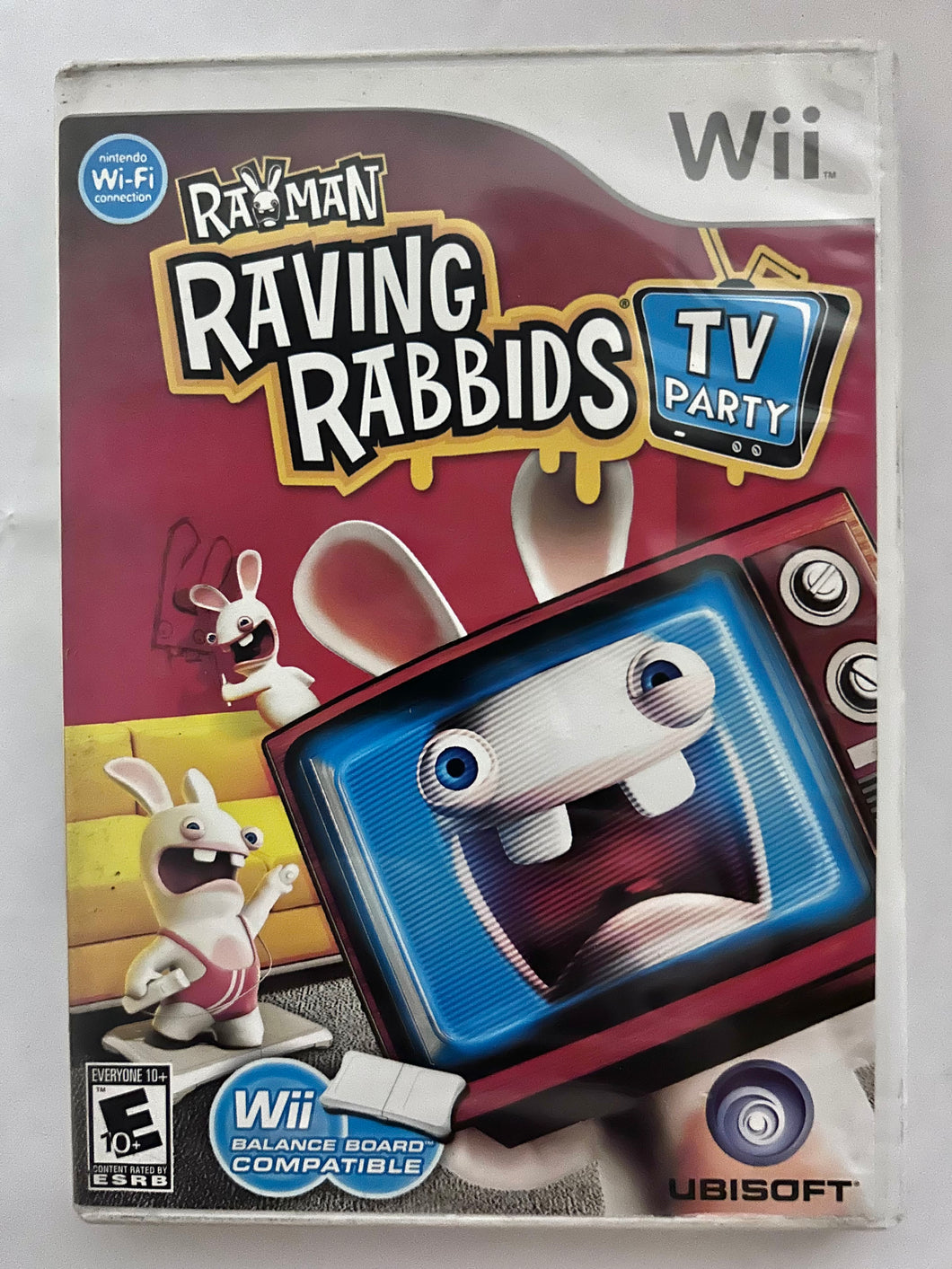 Rayman Raving Rabbids: TV Party - Nintendo Wii / Wii U - NTSC - Box & Manual (RVL-RY3E-USA)