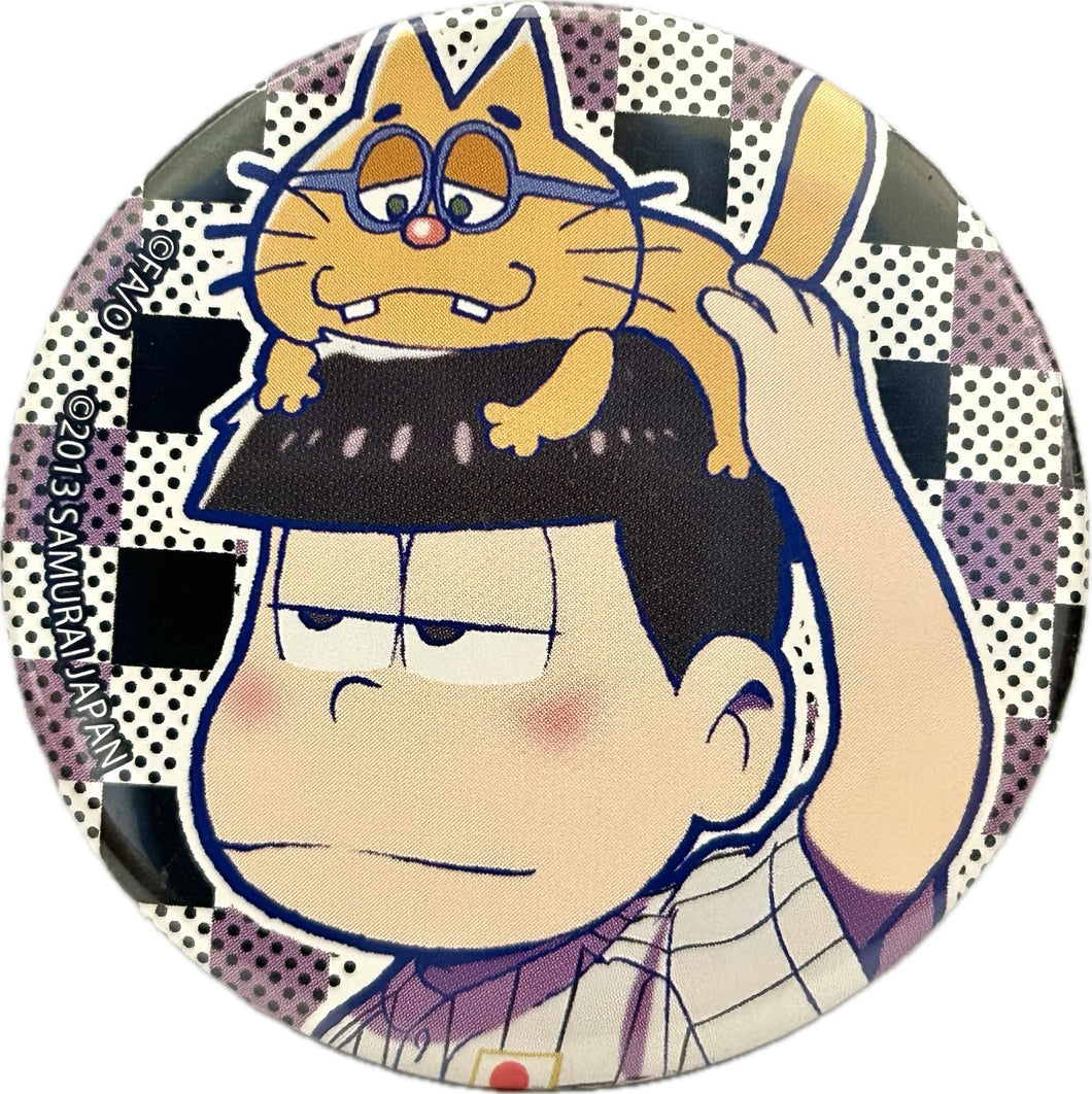 Osomatsu-san - Matsuno Ichimatsu & ESP Nyanko - Samurai Japan Collaboration Trading Can Badge