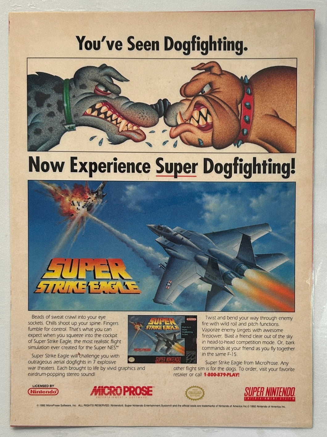 Super Strike Eagle - SNES - Print Ads - Laminated A4 Poster