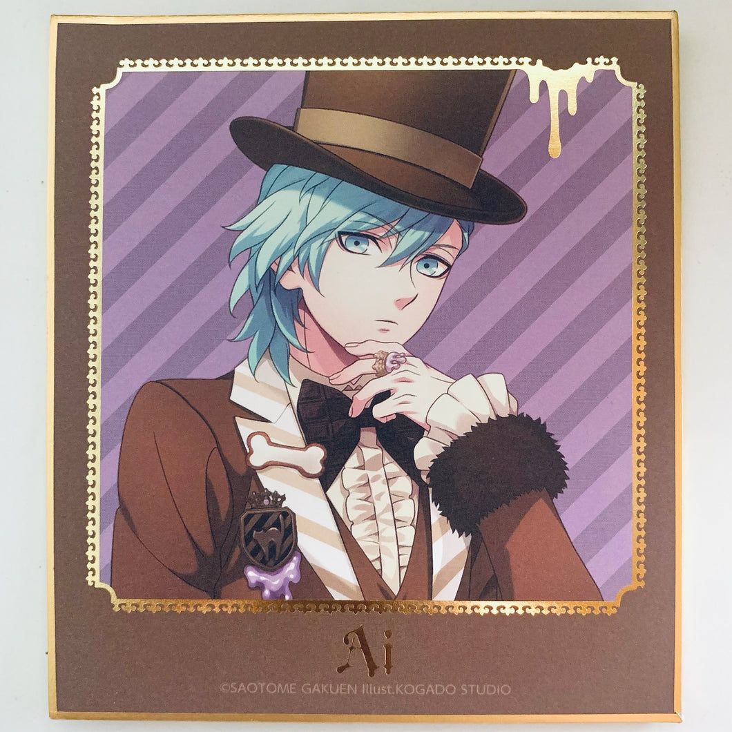 Q-pot. x Uta no☆Prince-sama♪ Sweets Vampire Trading Foil-Stamped Mini Shikishi - Mikaze Ai