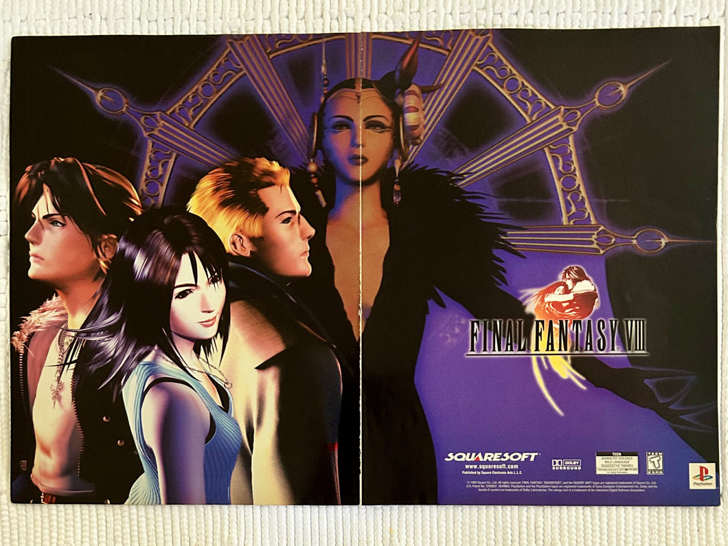 Final Fantasy VIII - PlayStation - Original Vintage Advertisement - Print Ads - Laminated A3 Poster