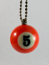Load image into Gallery viewer, Billards Pool &quot;Ball Five&quot; (5) Keychain - Vintage
