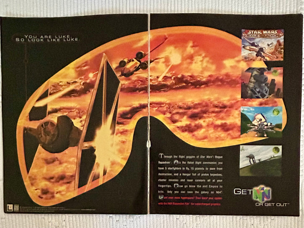 Star Wars: Rogue Squadron - N64 - Original Vintage Advertisement - Print Ads - Laminated A3 Poster