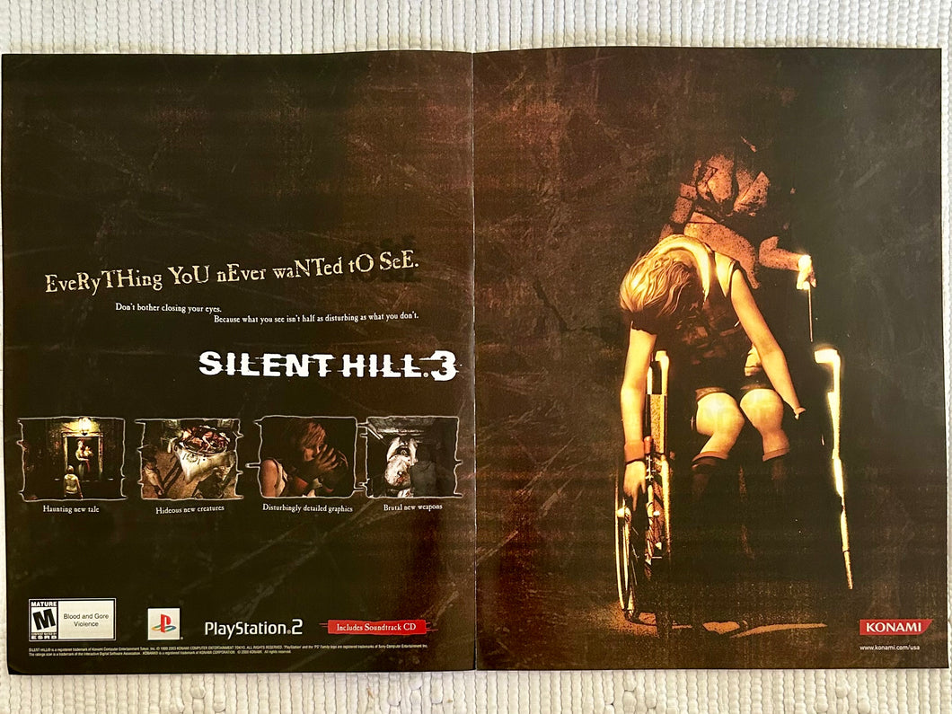 Silent Hill 3 - PS2 - Original Vintage Advertisement - Print Ads - Laminated A3 Poster